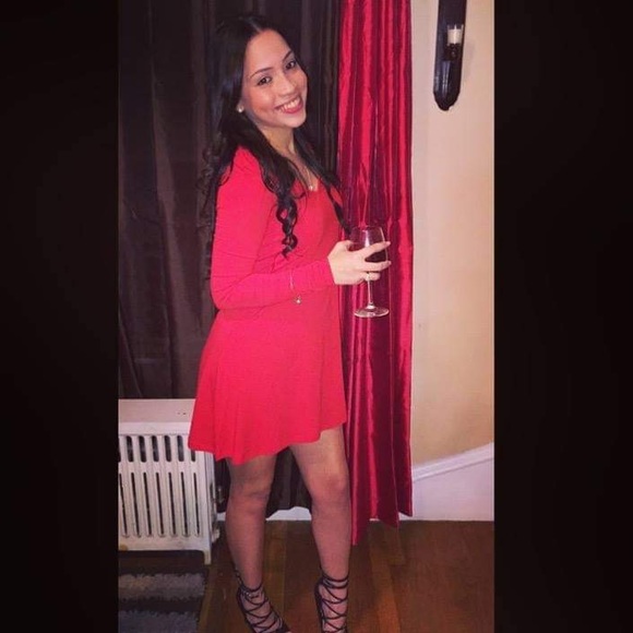 ‘Express’ Red Skater Dress - Picture 5 of 5